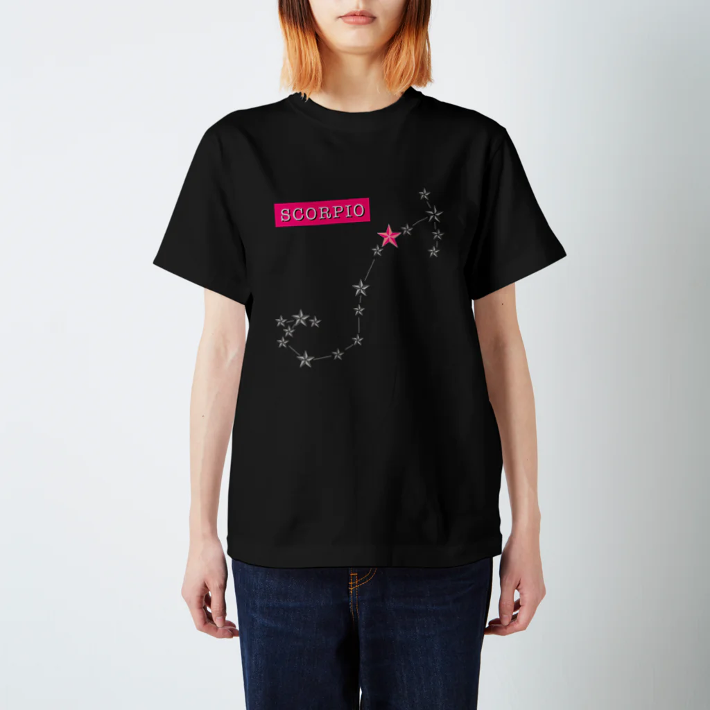 tomokomiyagamiのスタースタッズ星座　蠍座 スタンダードTシャツ