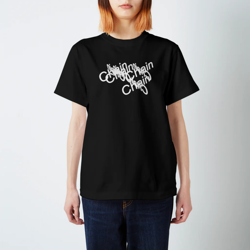 Goat Playground SUZURI店のChainバグTシャツA（白文字） スタンダードTシャツ