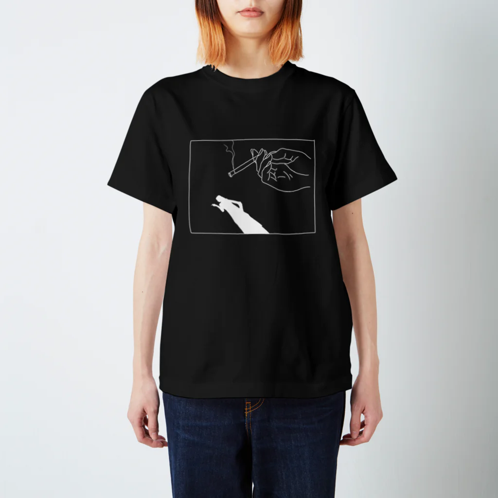 東京'Candleの"影"Shadow(White Line) スタンダードTシャツ