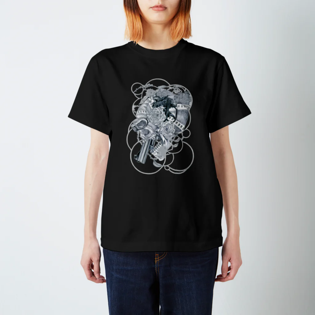 KaedeのScull-circles Regular Fit T-Shirt