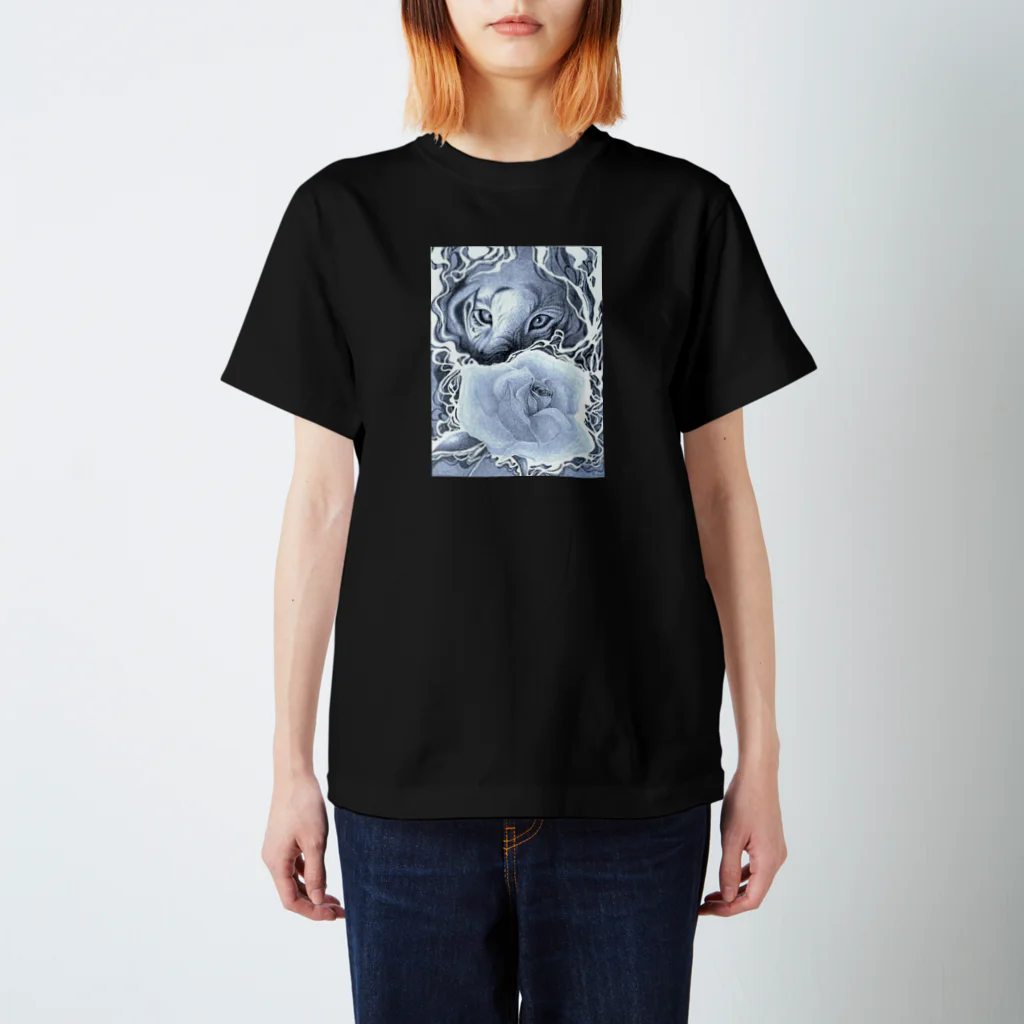 福　来の虎と薔薇 Regular Fit T-Shirt