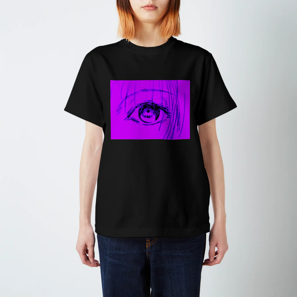 株式会社RayArc・新規事業ユニットの瞳を閉じるな！(紫) スタンダードTシャツ