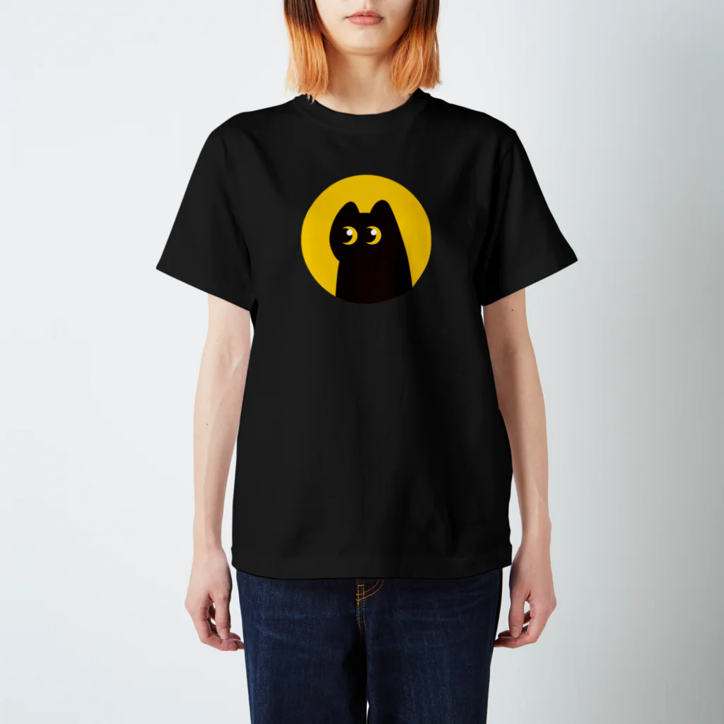 WATERGRAPHIXの黒ネコ Regular Fit T-Shirt