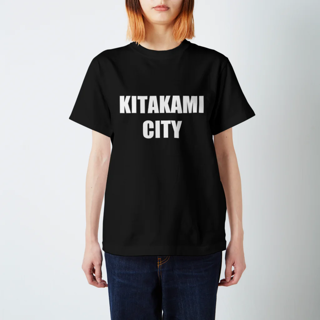 【公式】RE EARTH TV / リアスティーヴィーのKITAKAMI CITY - Tee（WH-Dark Color）スタンダードTシャツ Regular Fit T-Shirt