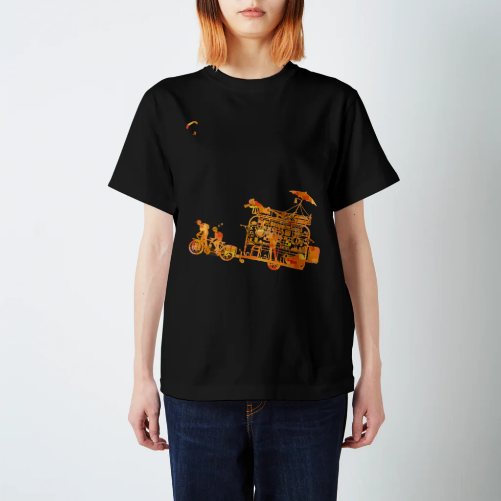 cuuyabowのチャリ・デ・キャンプ　オレンジモザイク スタンダードTシャツ