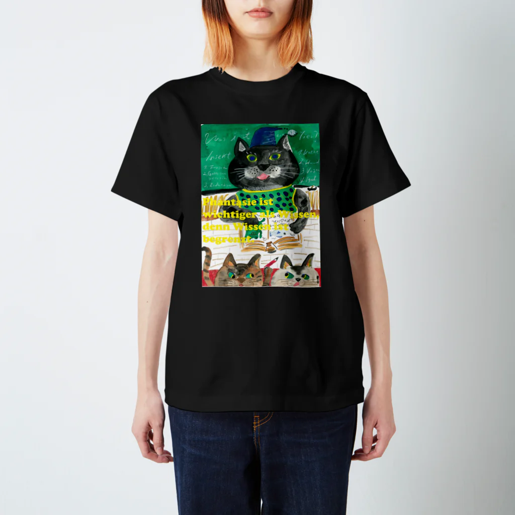 polkaerioの黒猫先生 スタンダードTシャツ