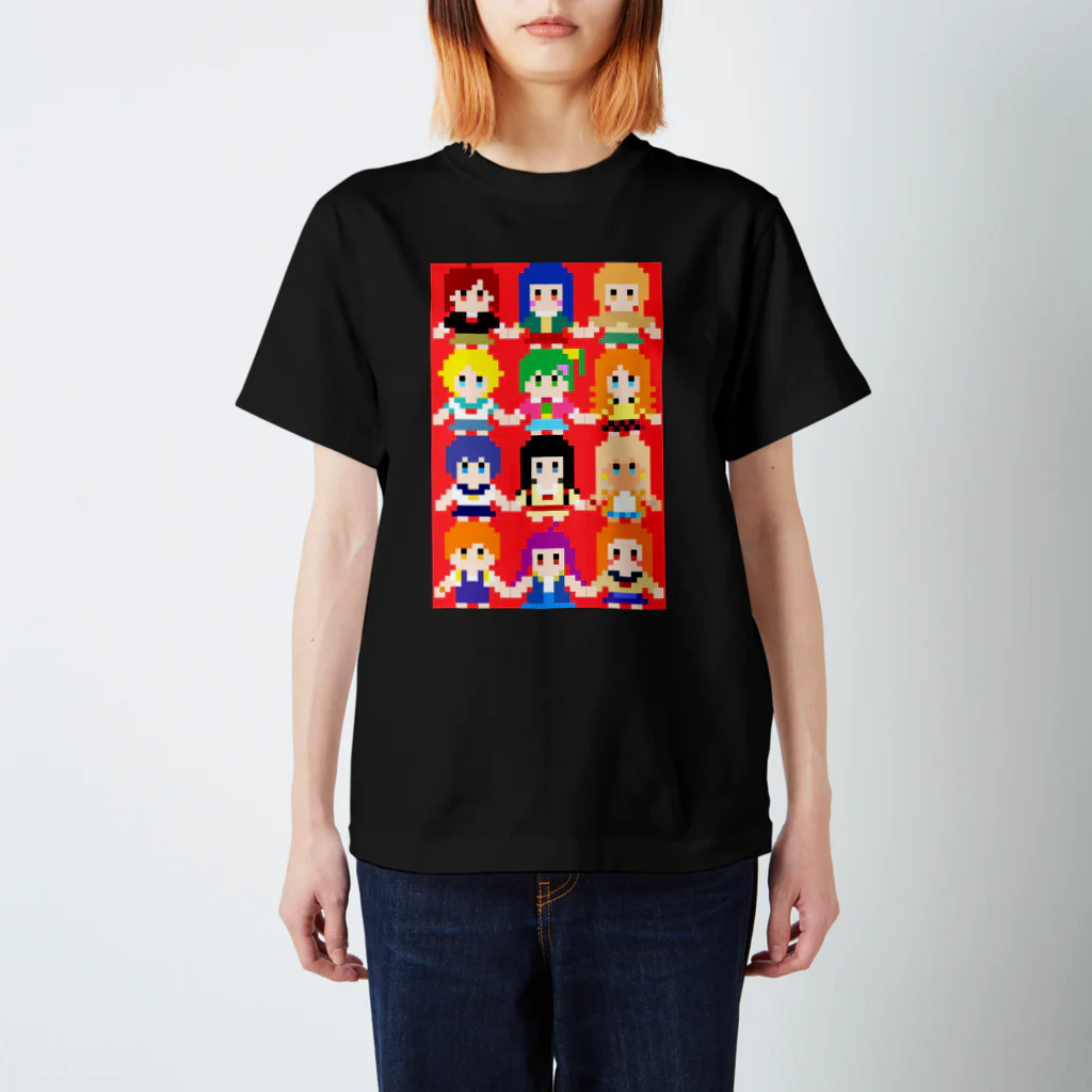 ムッツリおっち ゲーム実況のムッツリおっちのナナシスドット絵 スタンダードTシャツ