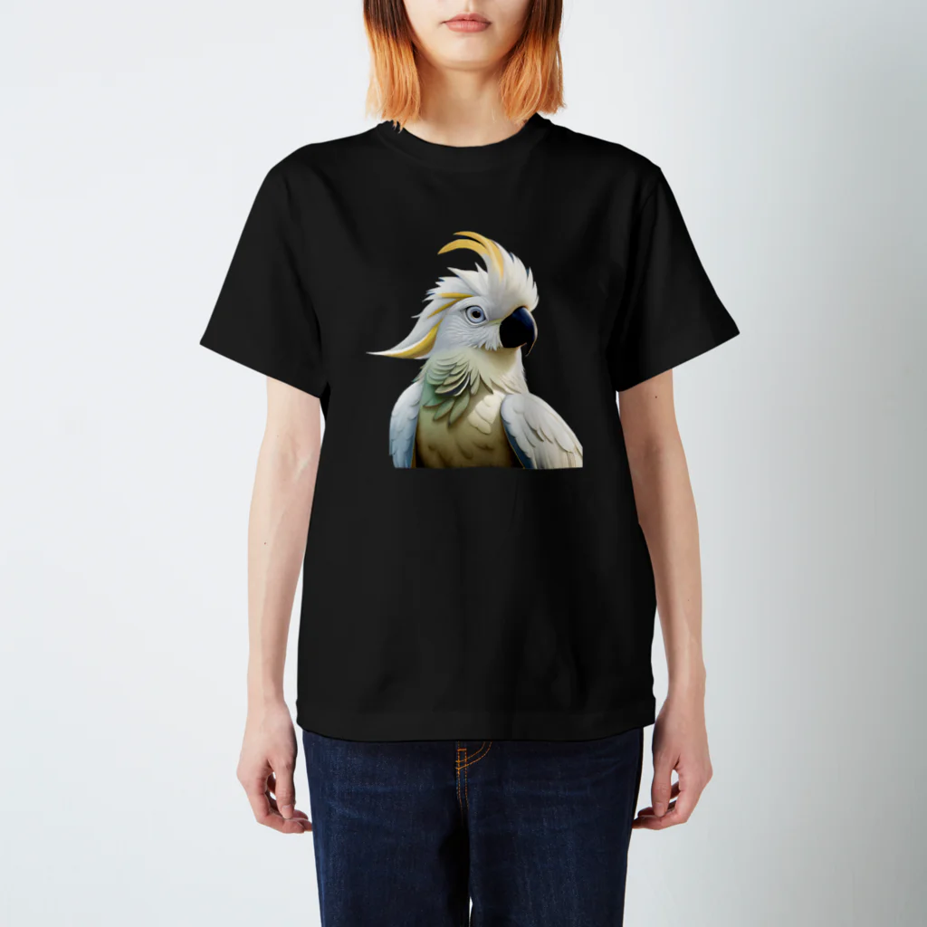 urimasuのシロビタイムジオウム（Sulphur-crested Cockatoo） スタンダードTシャツ