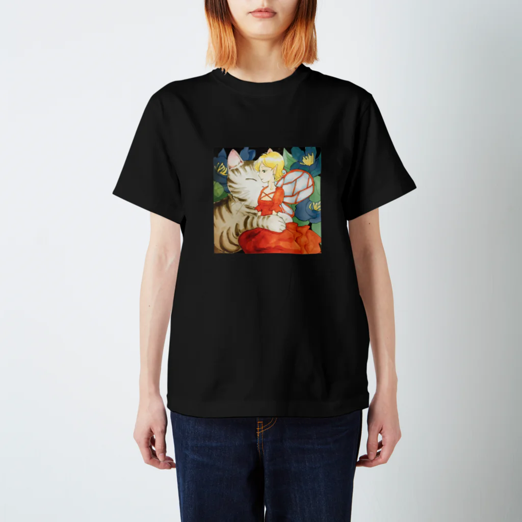 Emma Kingの妖精と猫 スタンダードTシャツ