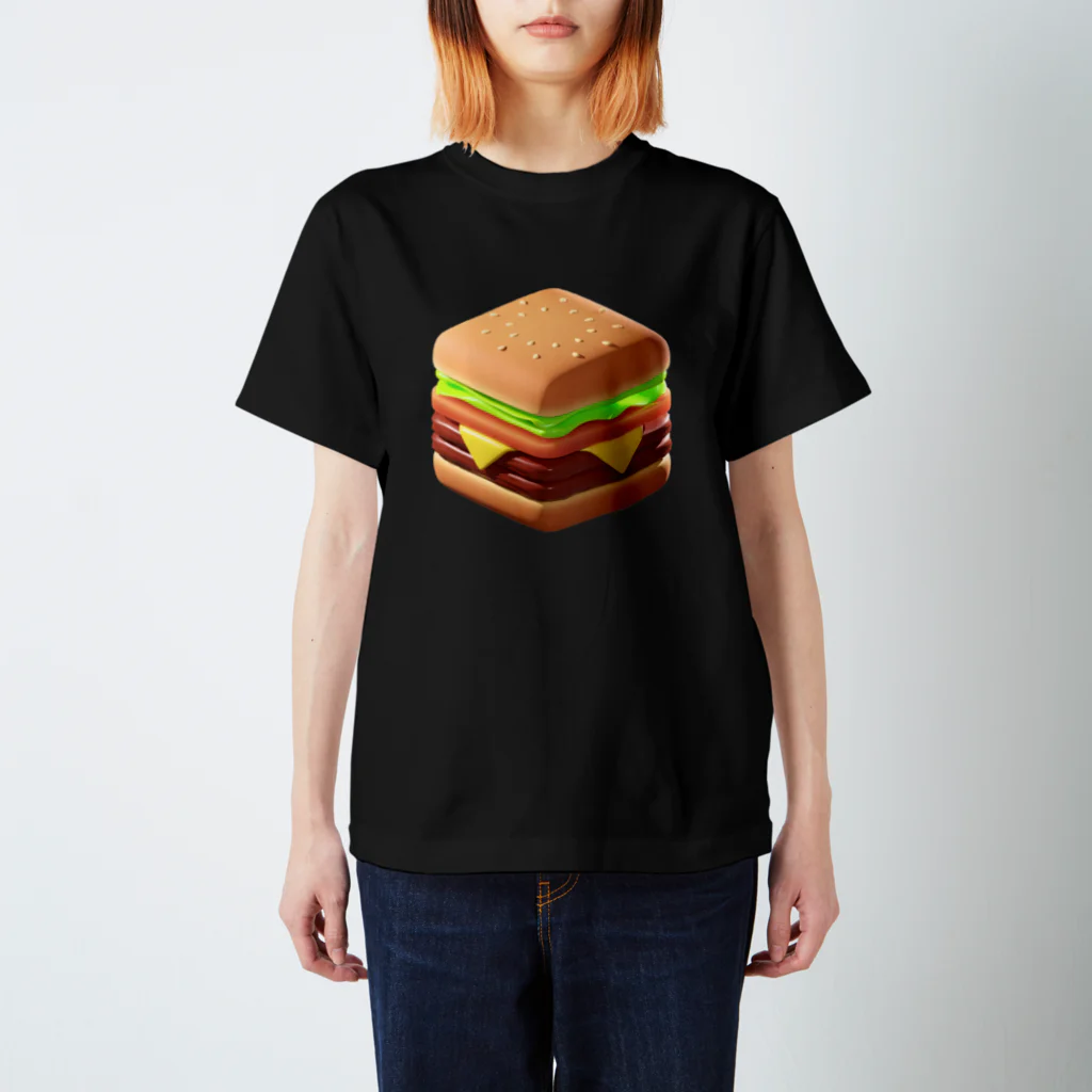 麦芽のCube Hamburger スタンダードTシャツ