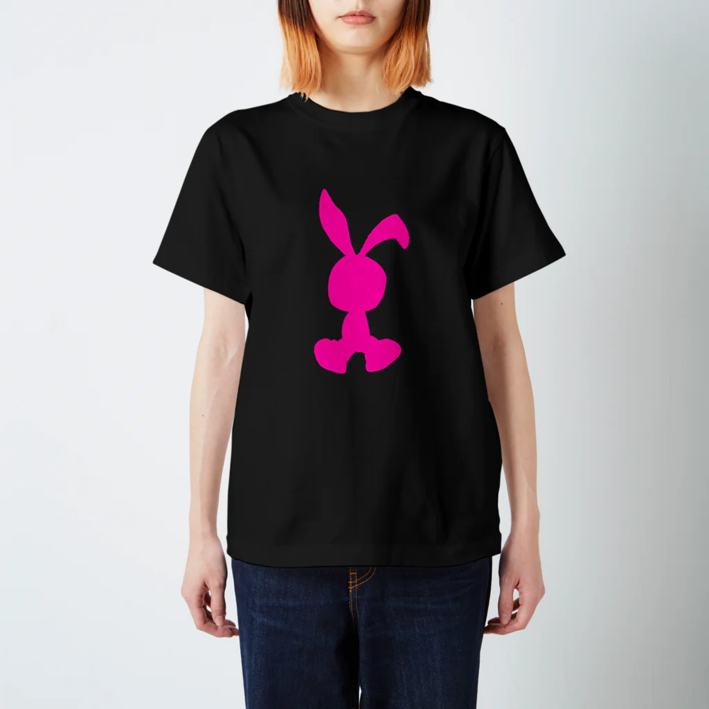 【KOTCH】 Tシャツショップのラビット　ピンク スタンダードTシャツ