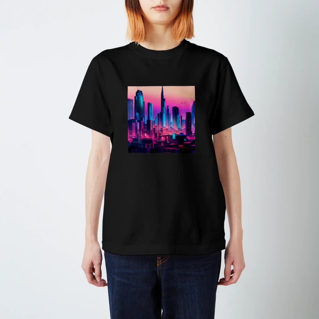  Neo Nature Threads（ネオ ネイチャー スレッズ）の未来都市の視線　～Gaze of the Future City～ スタンダードTシャツ