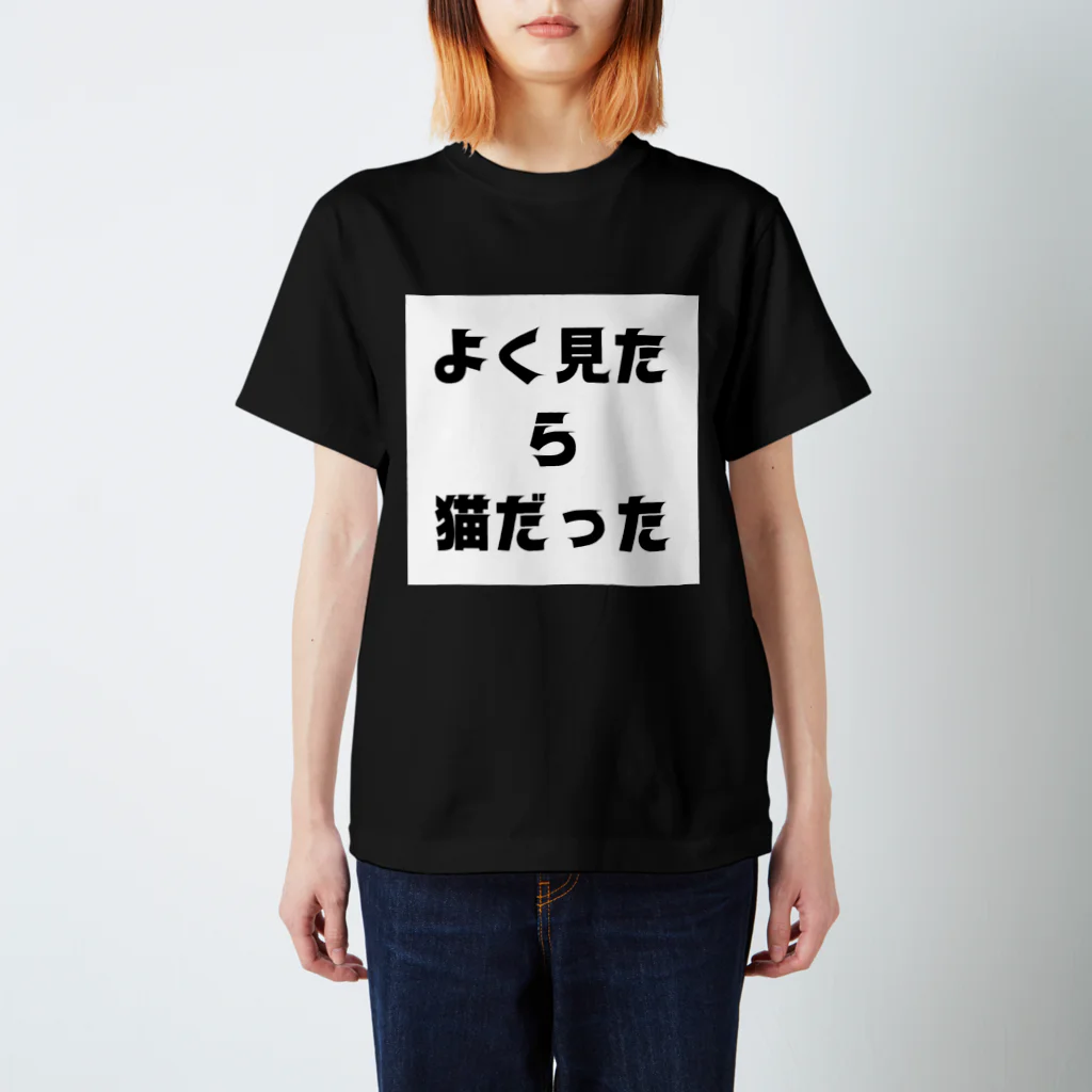 黒猫の通り道のねこすき スタンダードTシャツ