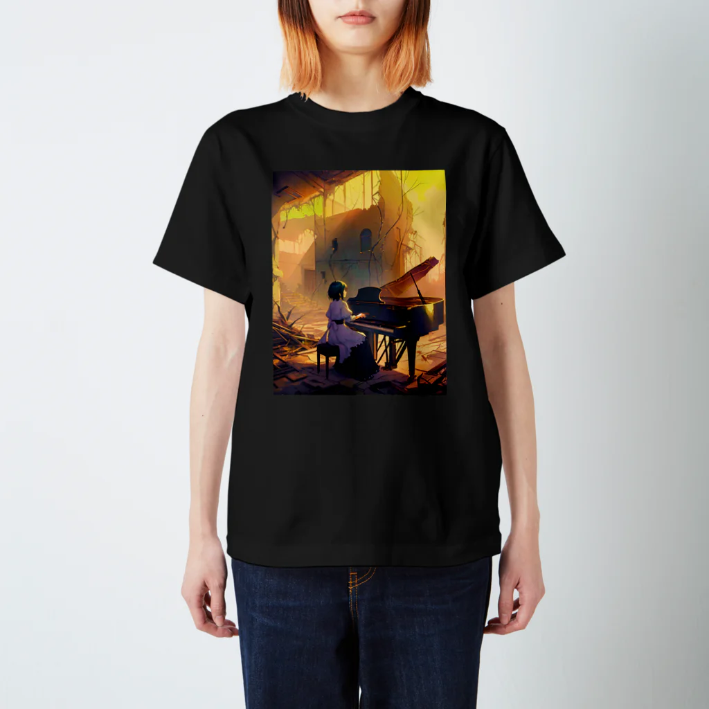 卯月なのかのMusic Journey　〜ノスタルジックシンフォニーの旅〜　No.2「はじまりのうた　-War is over-」 スタンダードTシャツ