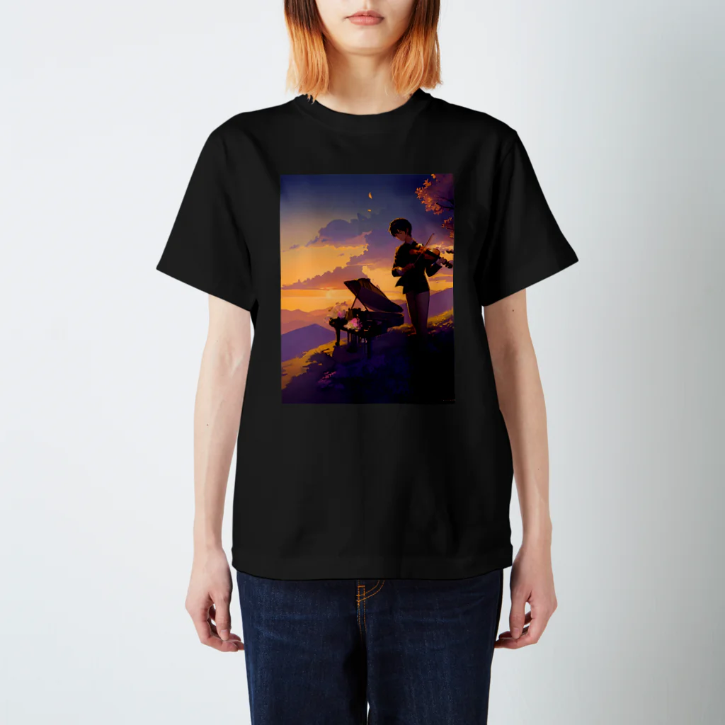 卯月なのかのMusic Journey　〜ノスタルジックシンフォニーの旅〜　No.1「二重奏」 スタンダードTシャツ