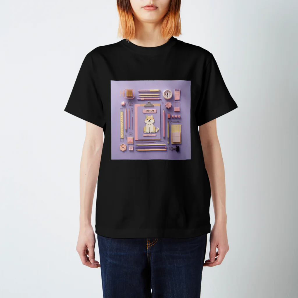 Lock-onの文房具大好き❤薄紫02 スタンダードTシャツ