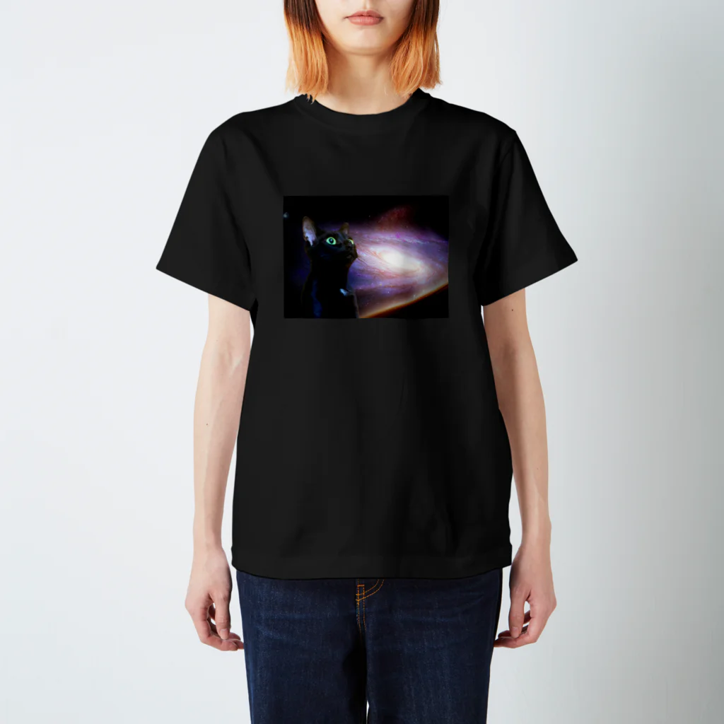 hashiba_のspace cat Regular Fit T-Shirt