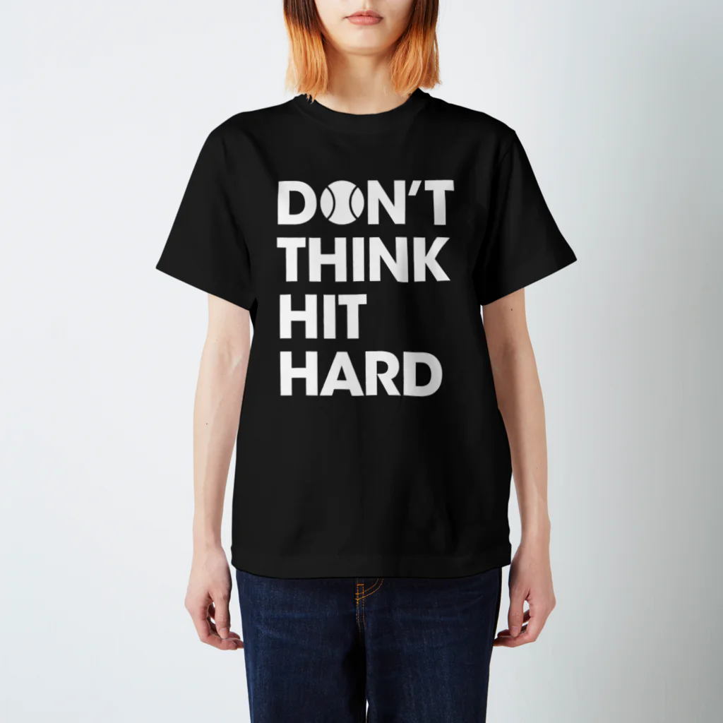 ゆっくりテニスチャンネルのD’ONT THINK HIT HARD ブラック Regular Fit T-Shirt