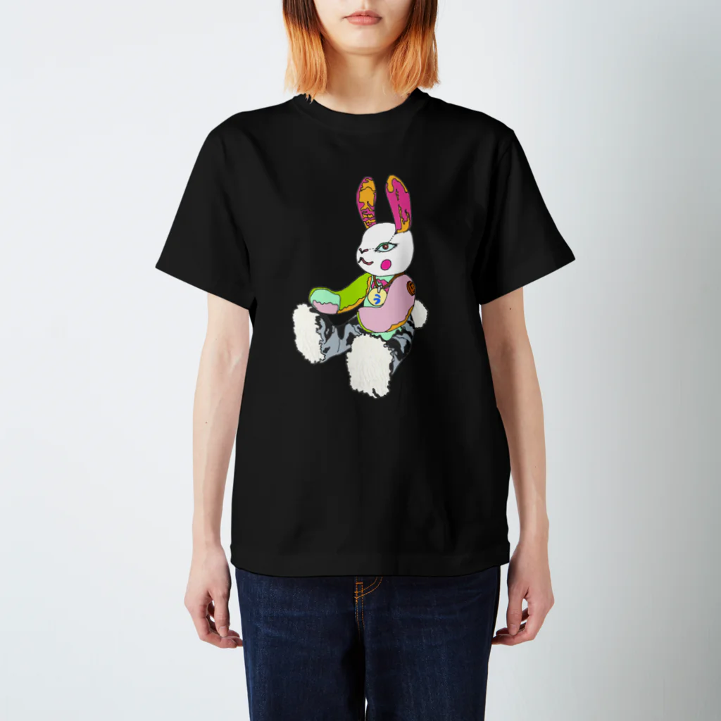ユウサミイTシャツ店のうさぎ星人　春color 　黒、濃色各種 Regular Fit T-Shirt