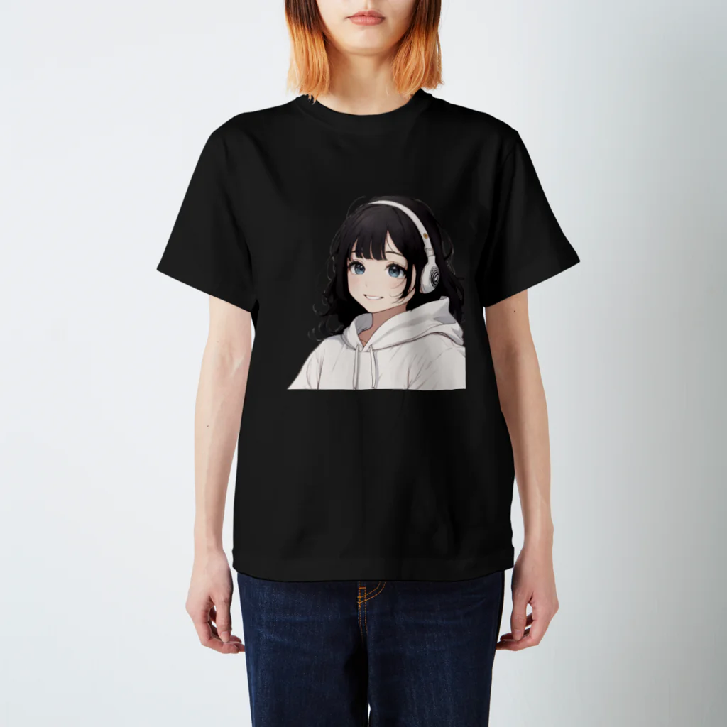 Ujimacchaのヘッドホン女子 スタンダードTシャツ