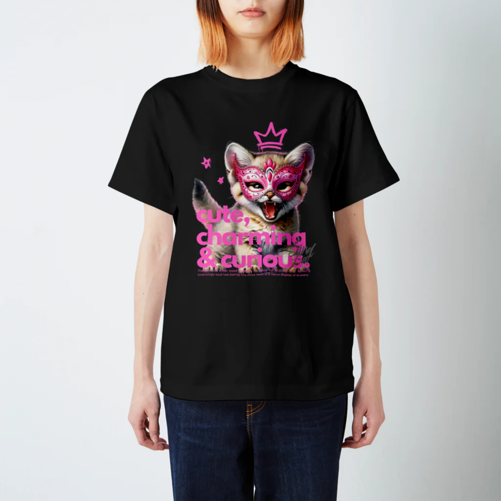 KVM｜kitten ＊ venetian-maskの仮面のスナネコ｜咆哮 ① スタンダードTシャツ