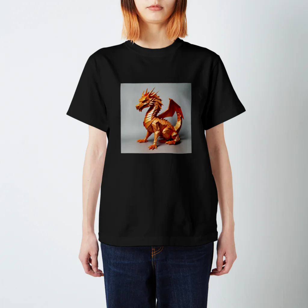 cotaro_worksの輝くドラゴン　折り紙09 スタンダードTシャツ