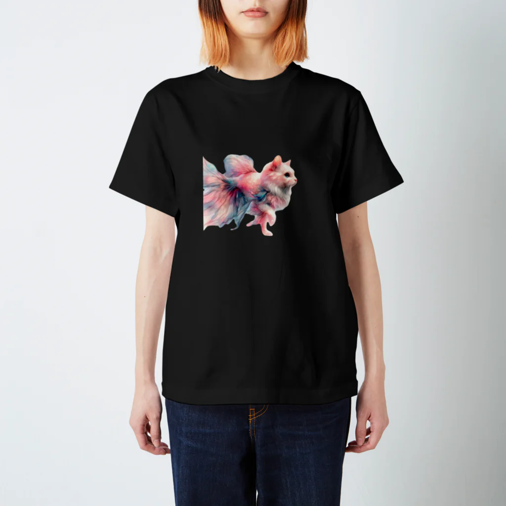 Pure Heartの金魚×猫 Regular Fit T-Shirt