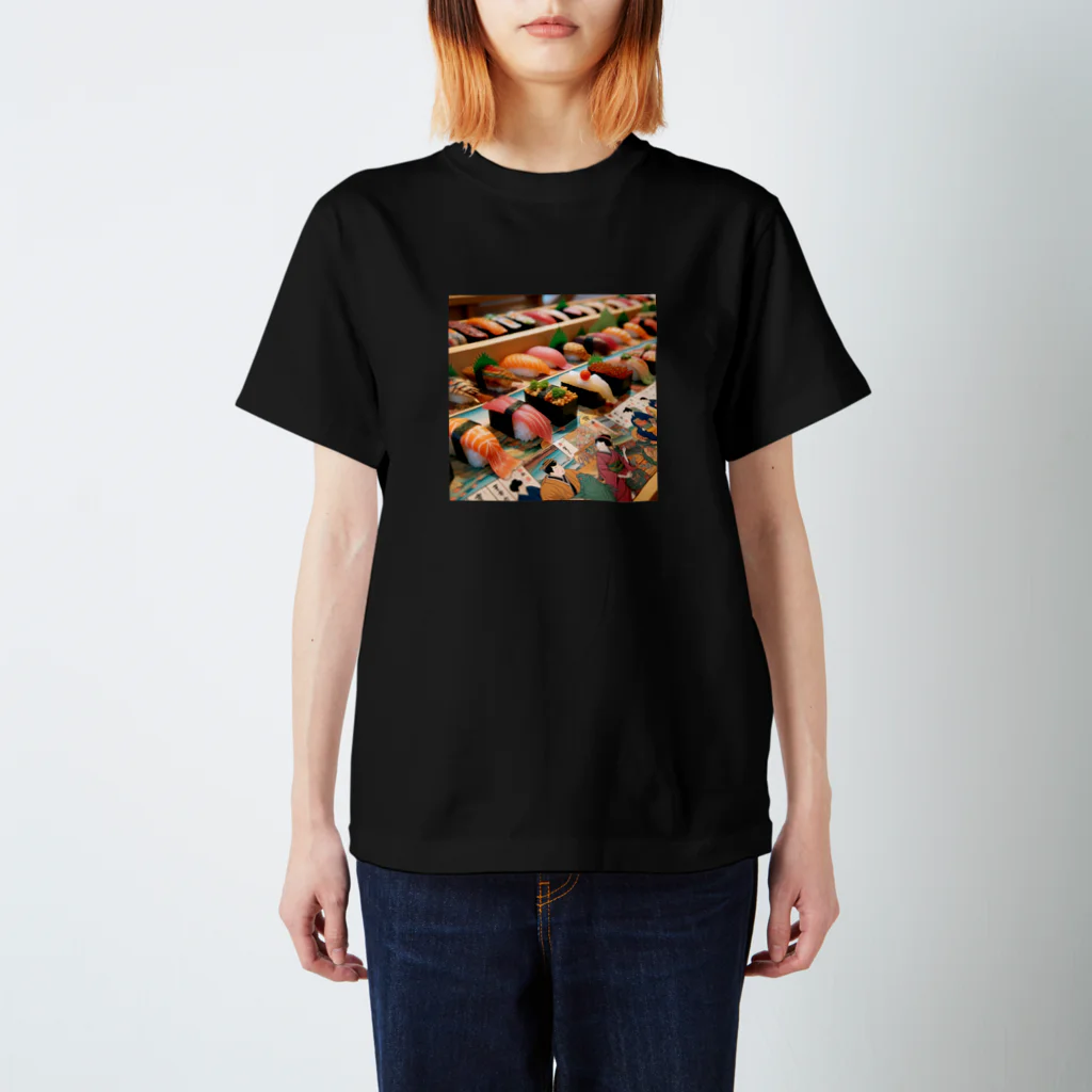 日本の風景 COOL JAPANの日本の風景:江戸前寿司、Japanese scenery: Edomae sushi Regular Fit T-Shirt