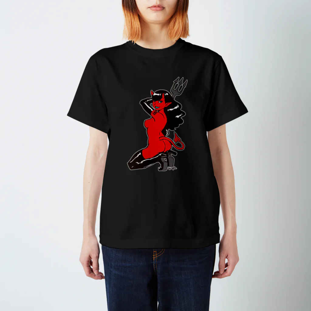 Ginger DesignsのRed Devil Girl  スタンダードTシャツ
