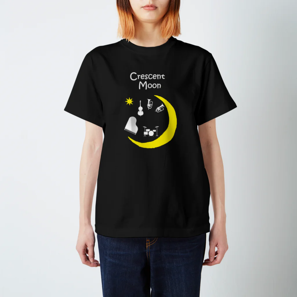 Luna_CrecienteのCrescent Moon🌙2024  BigMoon black Regular Fit T-Shirt