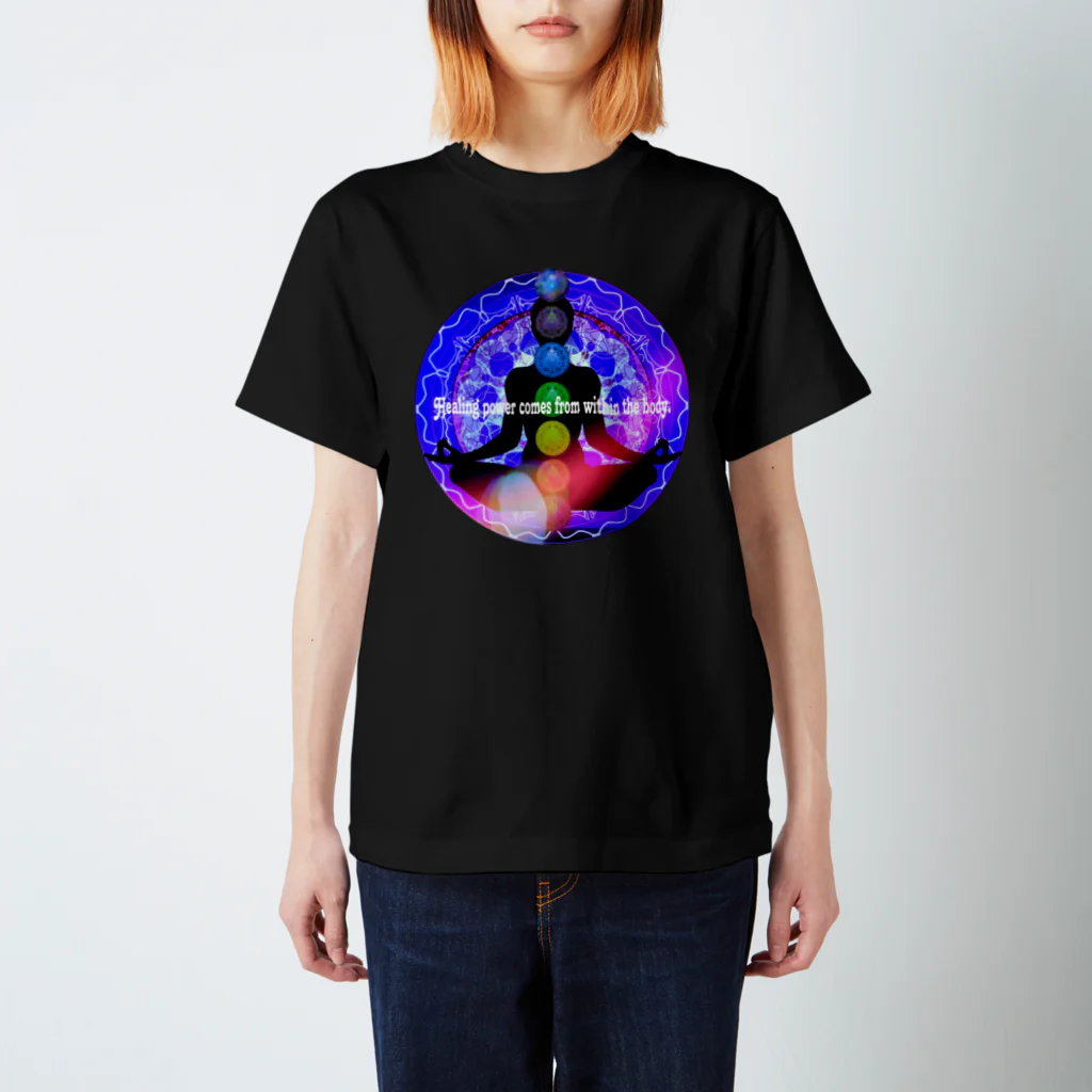 💖宇宙整体♪🌈♪こころからだチャンネル♪💖のHealing power comes from within the body. Regular Fit T-Shirt