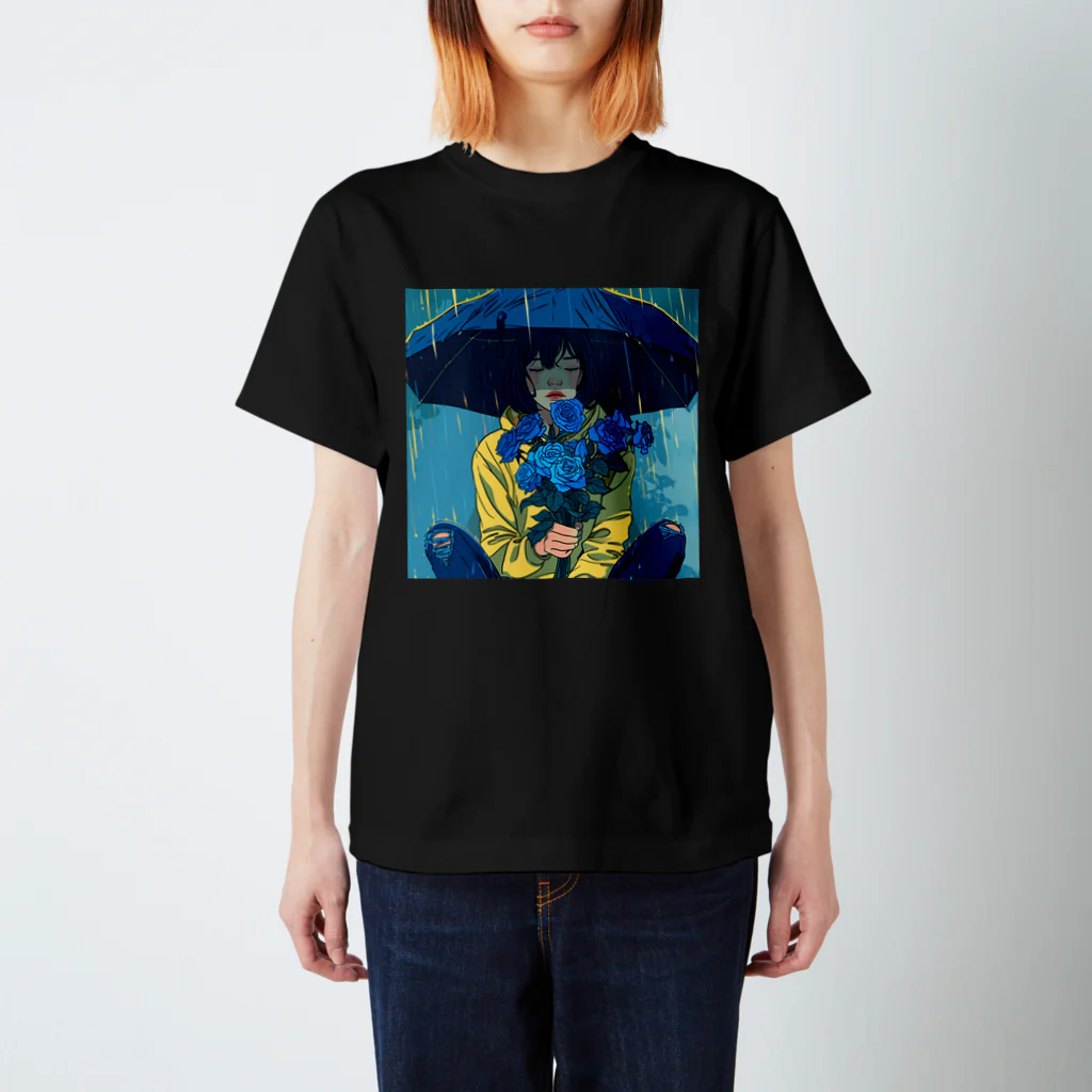 ruru07の青バラの少女 Regular Fit T-Shirt