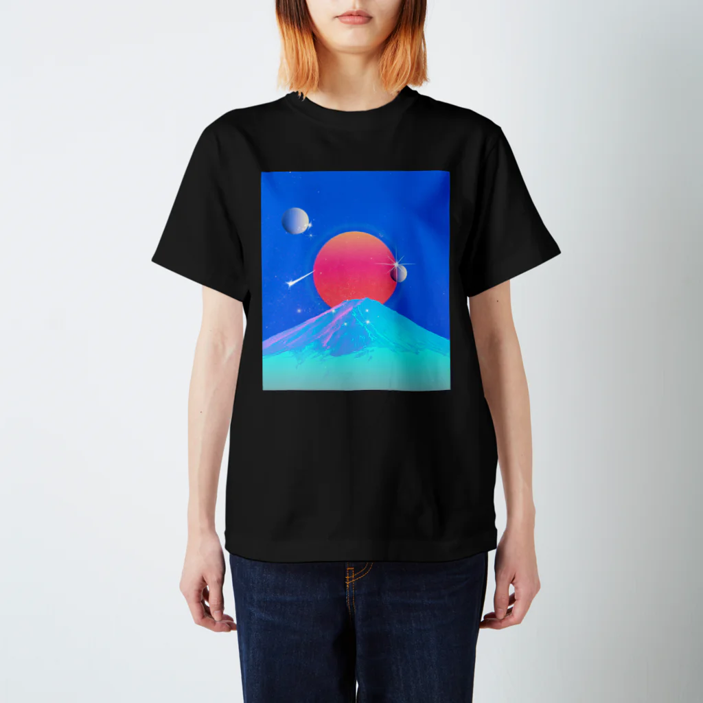 しろくま なだれちゃんのスーパーコスモ富士山 スタンダードTシャツ