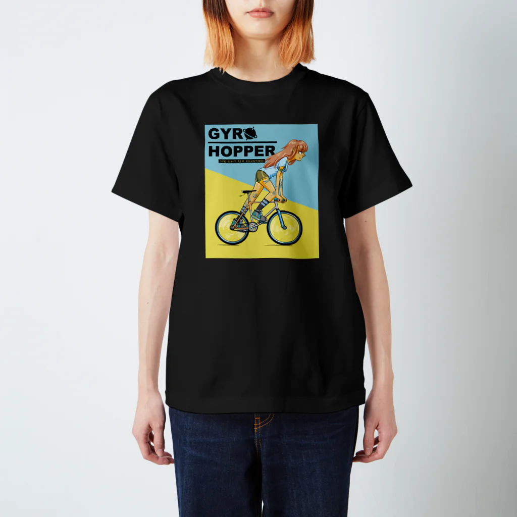 nidan-illustrationのGYRO HOPPER (inked fixie girl) Regular Fit T-Shirt