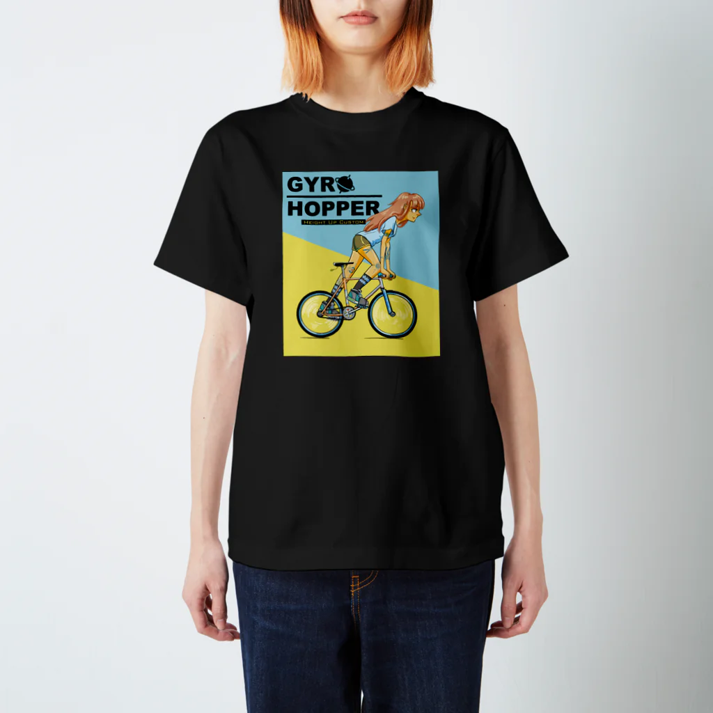 nidan-illustrationのGYRO HOPPER (inked fixie girl) スタンダードTシャツ