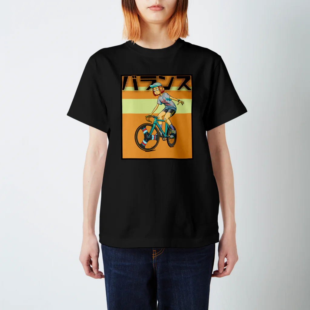 nidan-illustrationのバランス (inked fixie girl) スタンダードTシャツ