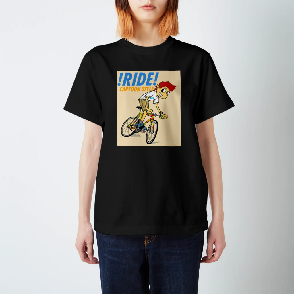 nidan-illustrationの!RIDE! (CARTOON STYLE) スタンダードTシャツ