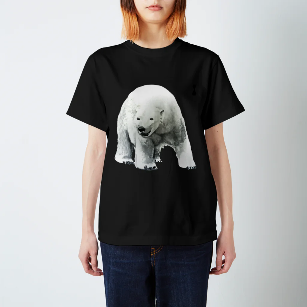 pupusyupoの墨絵の白熊 スタンダードTシャツ