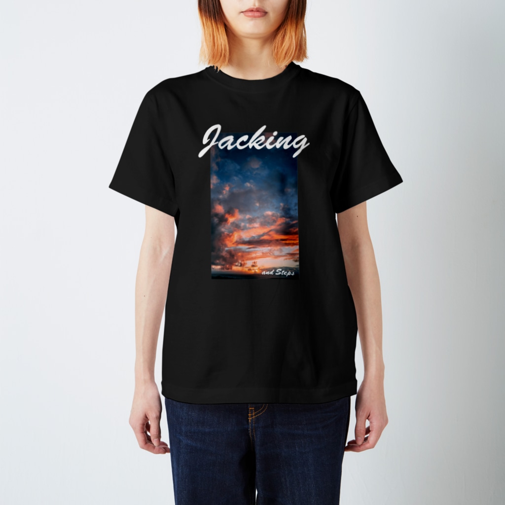 HOUSE DANCE MANIAのJACKING AND STEPS Sunset Photo Regular Fit T-Shirt