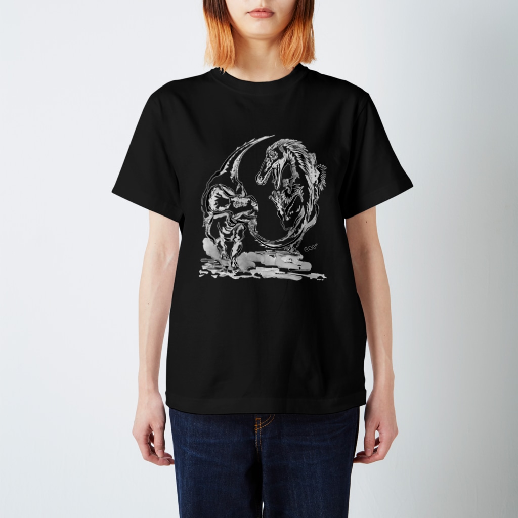 ちょっとマニアックな恐竜アートグッズ博物館の古の闘い（もっとかっこいいver.） Regular Fit T-Shirt
