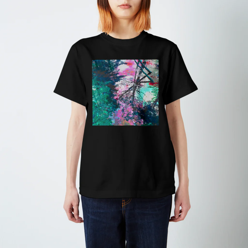 shapes_2ndの森の水鏡 PSYCHOカラー スタンダードTシャツ