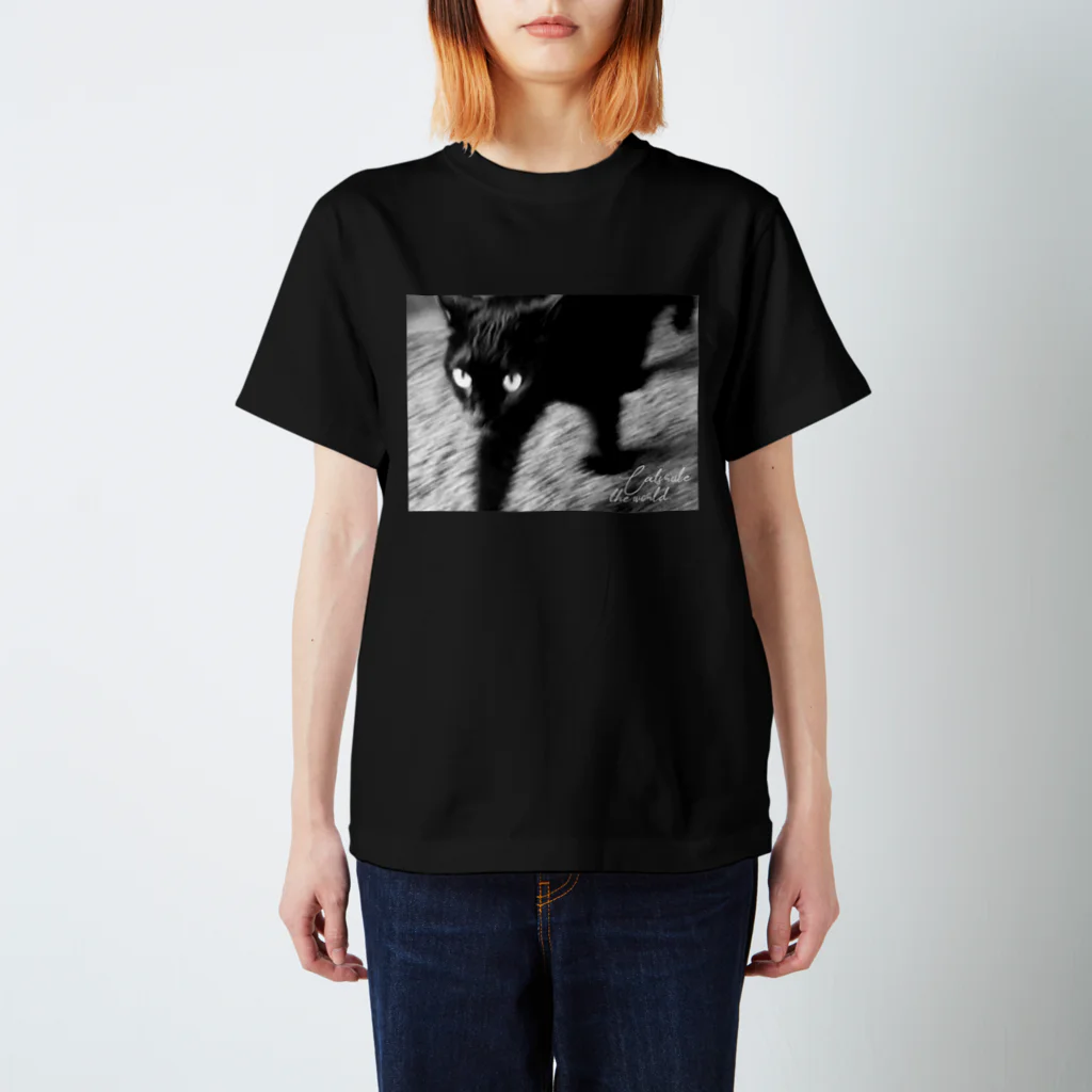 Radiostar suzuriSHOPの銀鉤舎　Cats rule the world スタンダードTシャツ