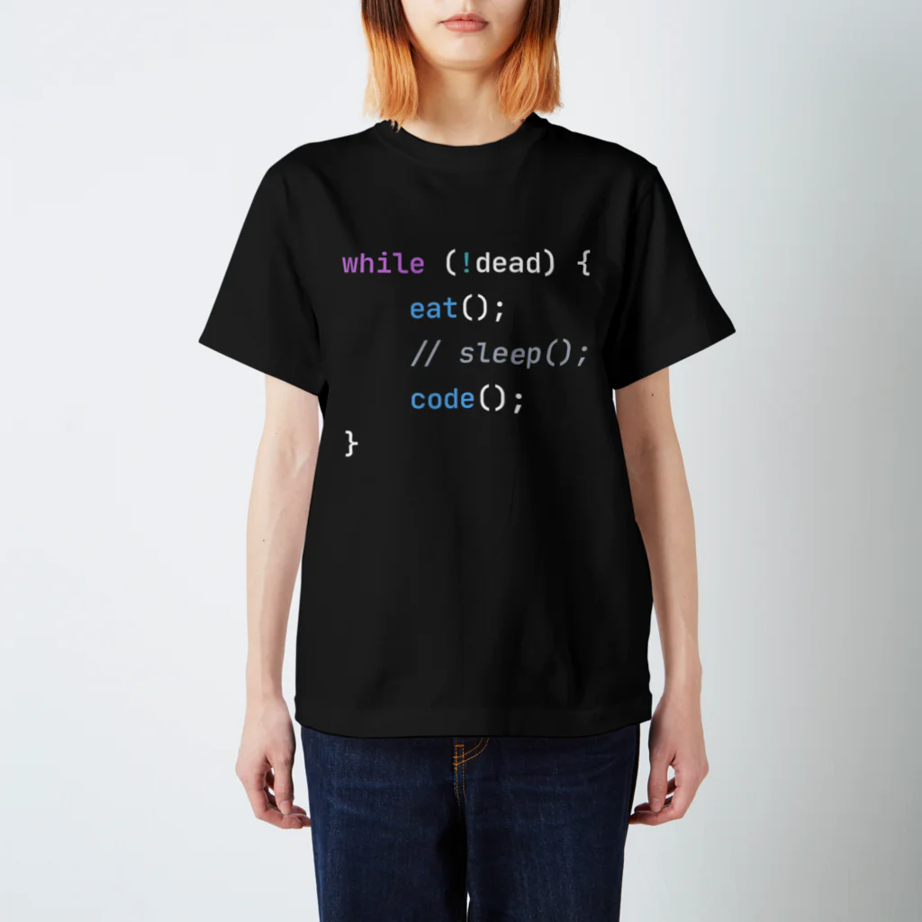taishiyadeのコーディング中毒エンジニアTシャツ(OneDarkTheme) Regular Fit T-Shirt