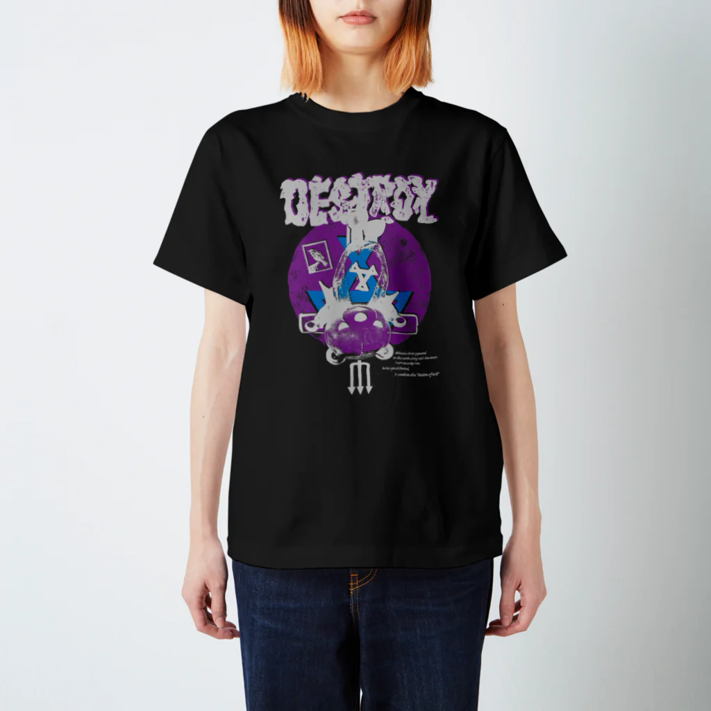 KOAKKUMAandAKKUMAのDESTROY purple スタンダードTシャツ