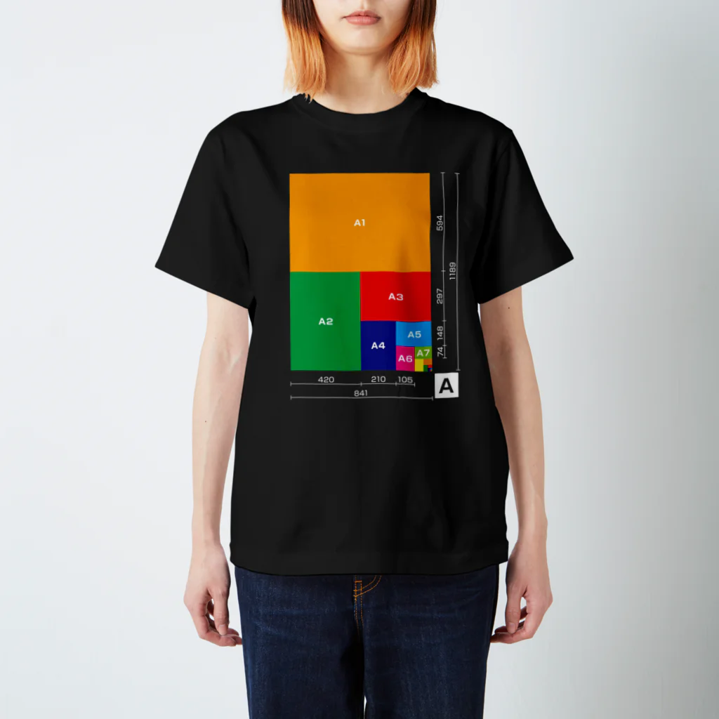 A-Zの【A判】用紙サイズ表 スタンダードTシャツ