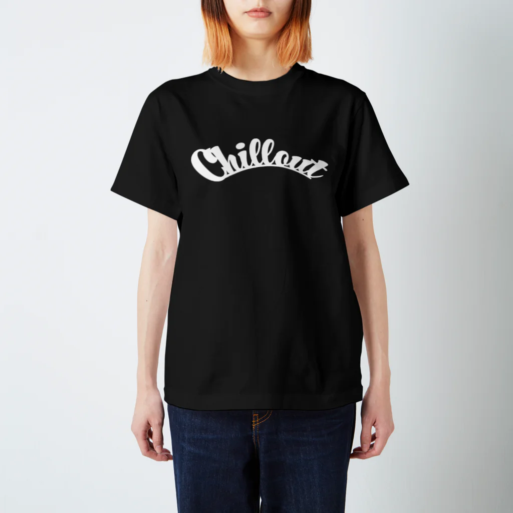 かねこ衣類のChilloutロゴ〈白〉 Regular Fit T-Shirt