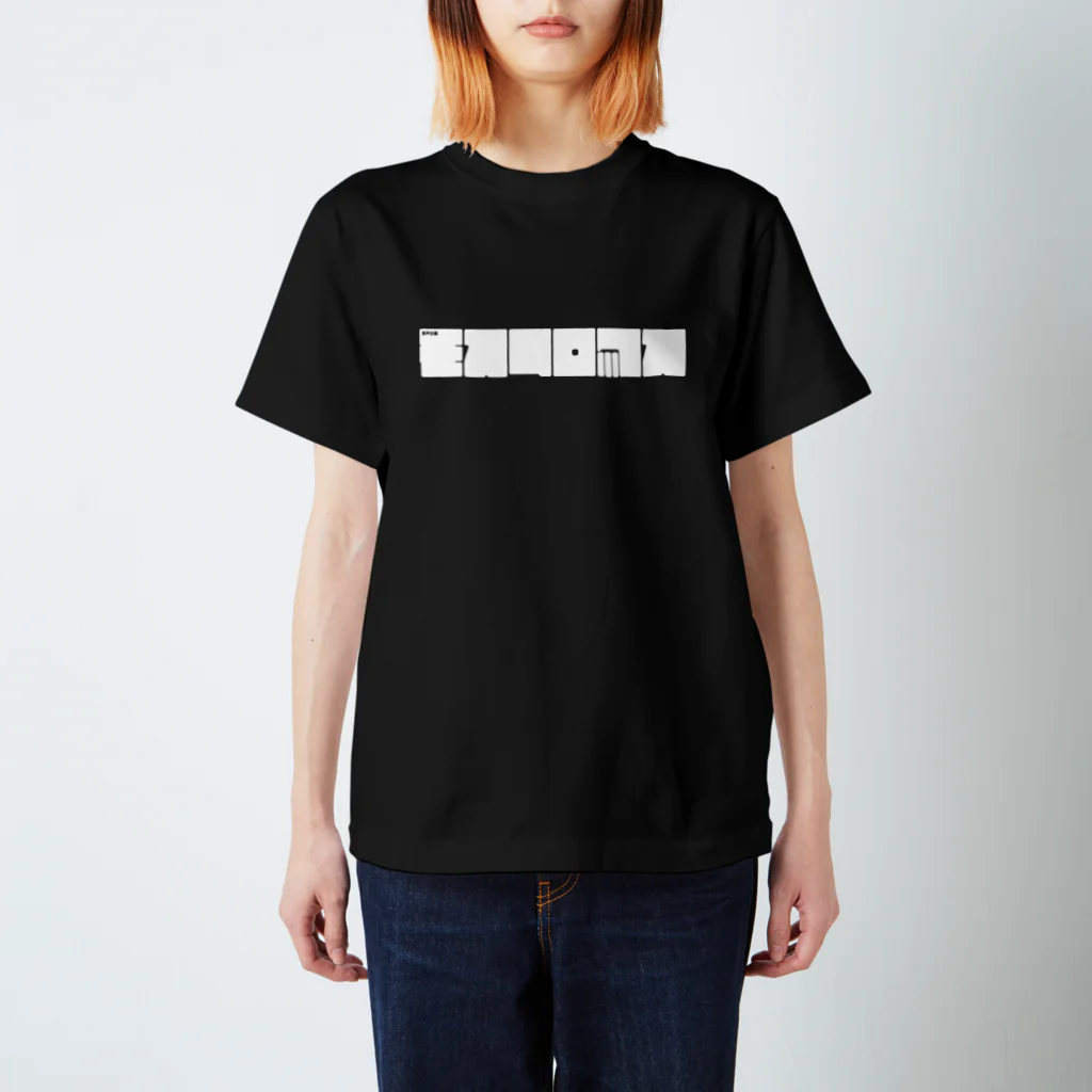 音声企画モスフロックス物販部の音声企画モスフロックスのごつい白抜きロゴ Regular Fit T-Shirt