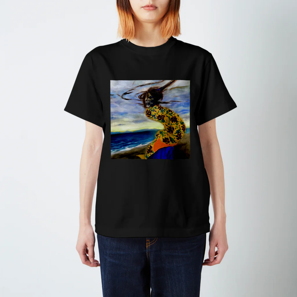 かふかGO!GO!のおーいでてこーい、海辺の女 Regular Fit T-Shirt