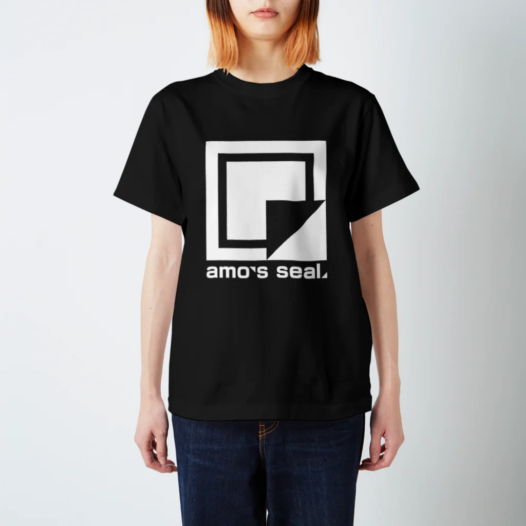 amoのamo's シール　ロゴ白 Regular Fit T-Shirt