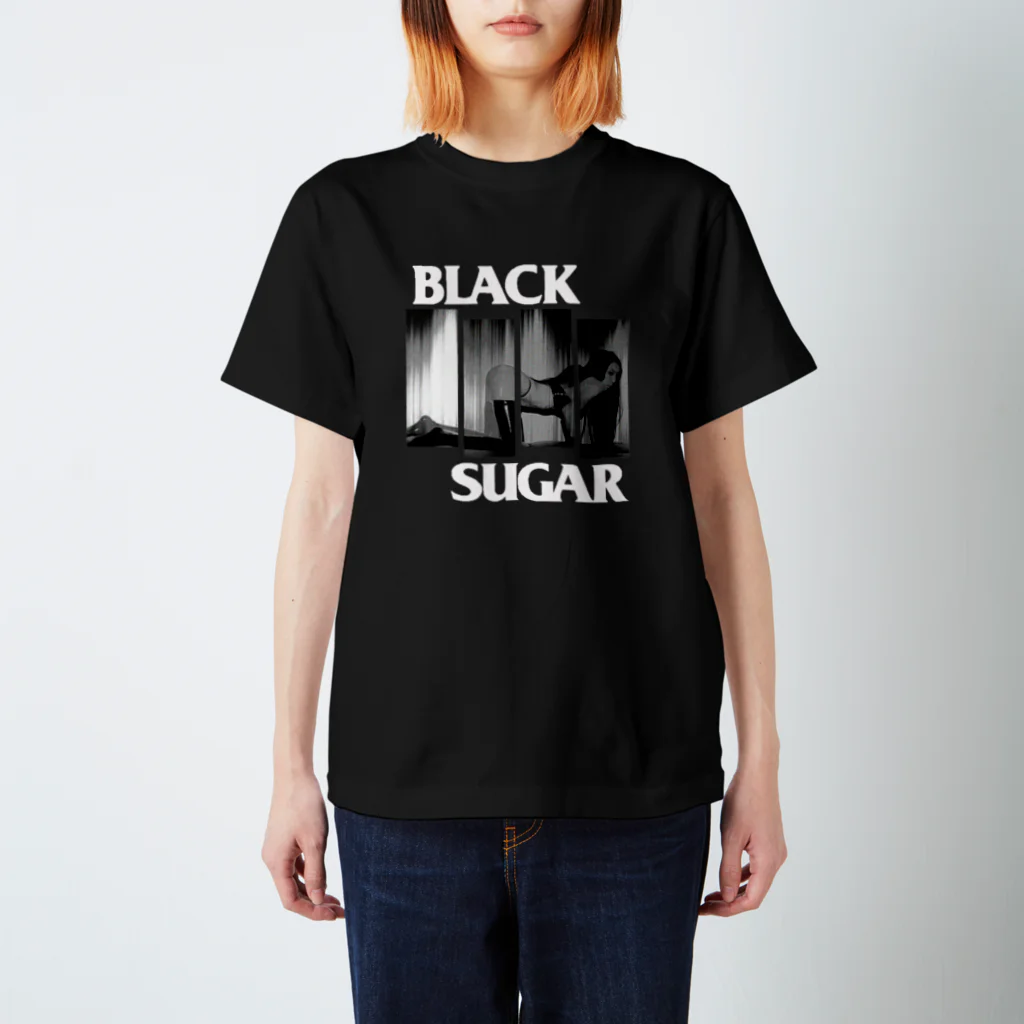 毛玉のさとうのBlackSuger(白文字) Regular Fit T-Shirt